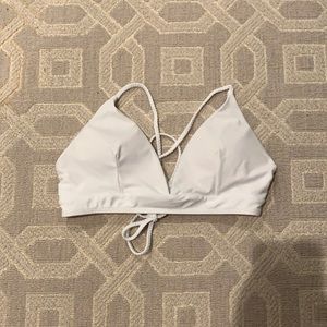 white bikini top
